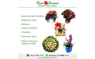 São Sebastião das Águas Claras Flores, rosas, cesta café, coroa