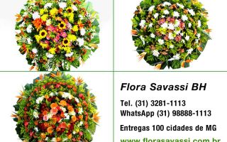 Coroas de flores Velório Cemitério Santanense em Itaúna MG 